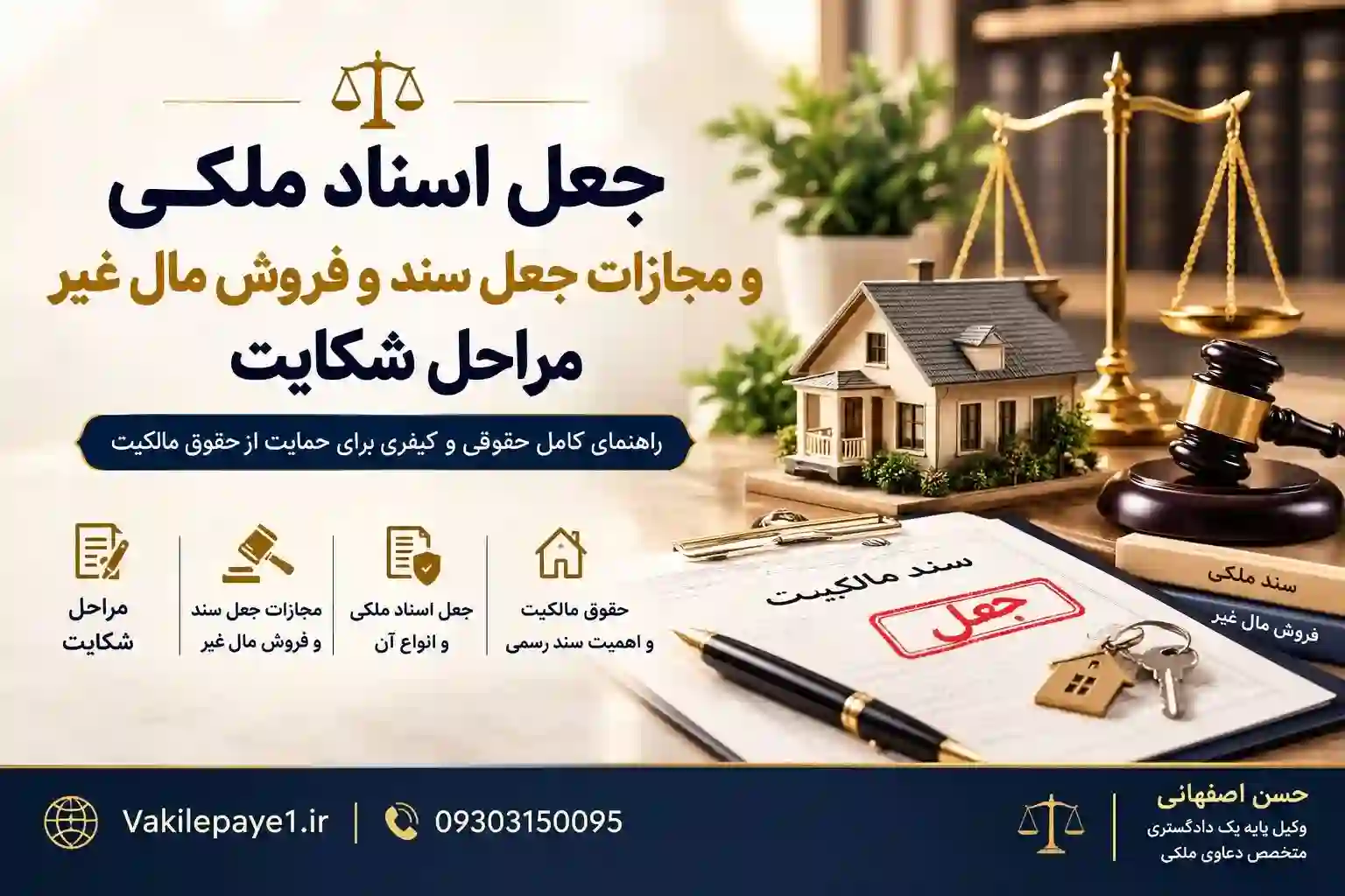 جعل اسناد ملکی و مجازات جعل سند و فروش مال غیر|مراحل شکایت
