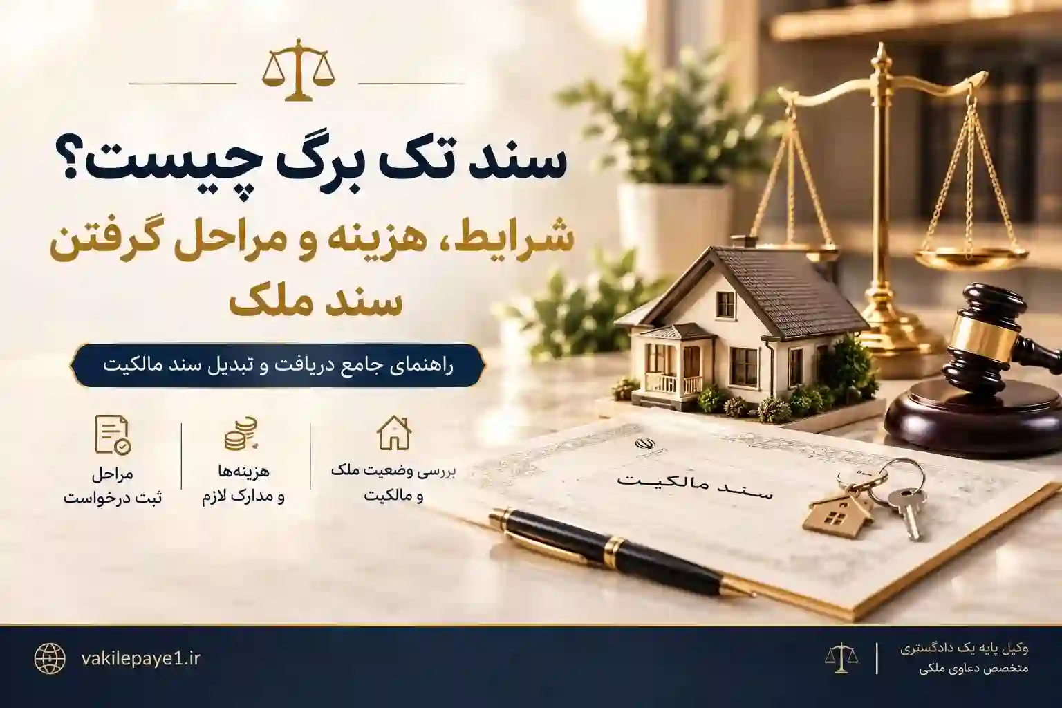 سند تک برگ  ملک چیست؟ شرایط، هزینه و مراحل گرفتن سند ملک
